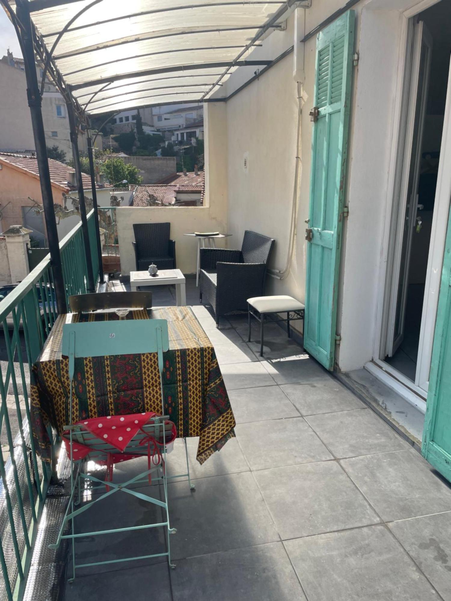 Stud Terras Ville Corniche 2 Pers Stat Gratuit Rue Modif Suivt Possib Et Accord Exclusif Marseille Exterior photo